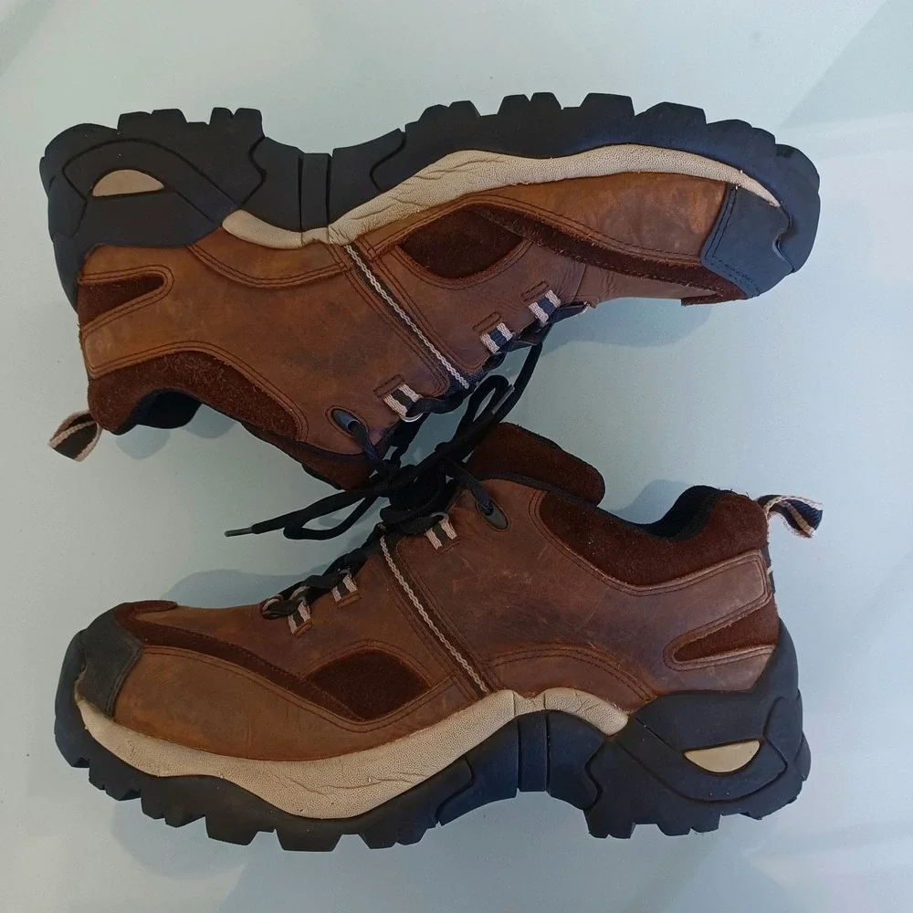 Bass Expedition RM53 Mens 12M Brown Leather Hiking Shoes Low Top Trail Sneakers